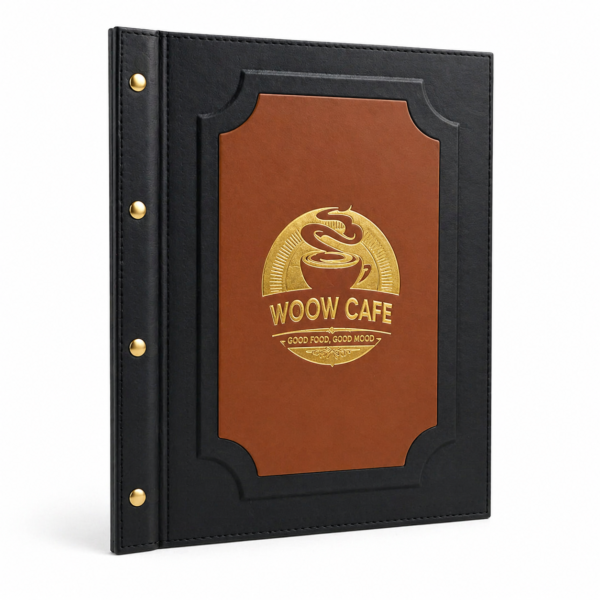 Booklet Menu D110 algo printing LEATHER MENU COVER MODEL – D110