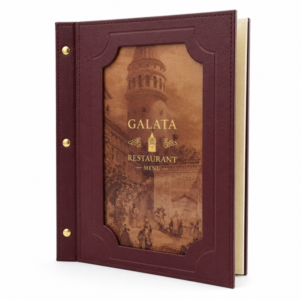 Booklet Menu D116 algo printing LEATHER MENU COVER MODEL – D116