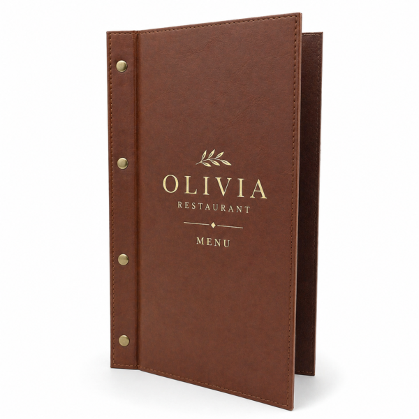 Booklet Menu D118 algo printing LEATHER MENU COVER MODEL – D118