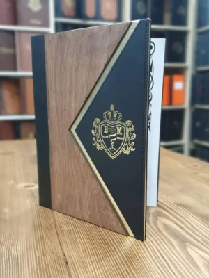 booklet menu-A113 algo printing WOODEN MENU COVER MODEL – A113