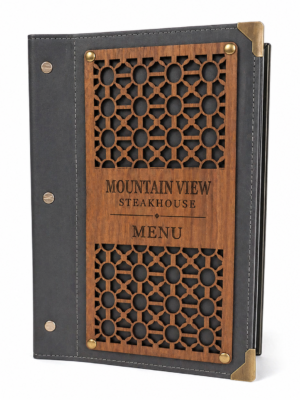 WOODEN MENU COVER MODEL – A116