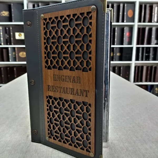 booklet menu A116 algo printing WOODEN MENU COVER MODEL – A116